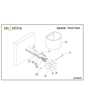 DAVOS * APLIQUE EXTERIOR RED. LED* 2*6W 4000K  BLANCO