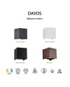 DAVOS * APLIQUE EXTERIOR LED* 2*6W 4000K  BLANCO