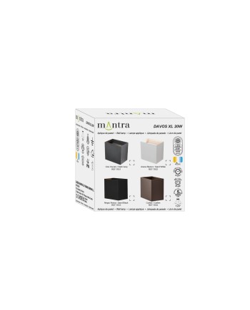 DAVOS XL * APLIQUE EXTERIOR LED* 2*10W 4000K BLANCO
