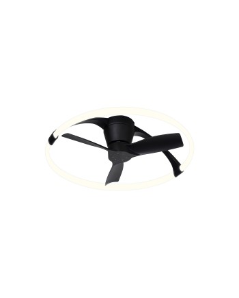 NEPAL MINI * VENTILADOR NEGRO LED CON MANDO