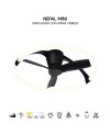 NEPAL MINI * VENTILADOR NEGRO LED CON MANDO