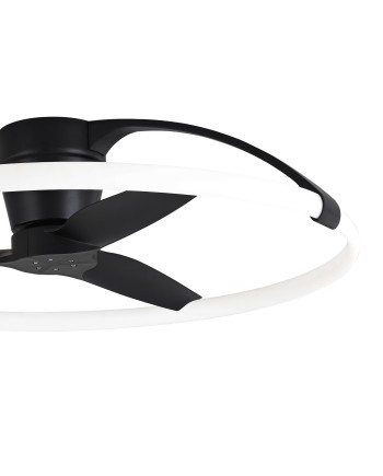 NEPAL MINI * VENTILADOR NEGRO LED CON MANDO