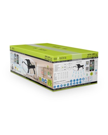 NEPAL MINI * VENTILADOR NEGRO LED CON MANDO