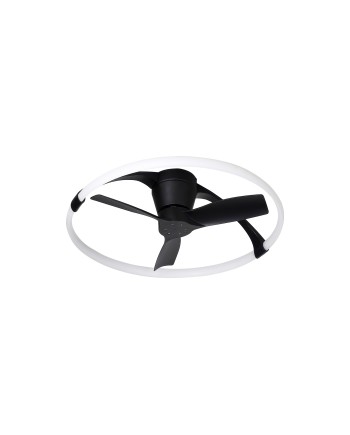 NEPAL MINI * VENTILADOR NEGRO LED CON MANDO
