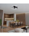 NEPAL MINI * VENTILADOR NEGRO LED CON MANDO