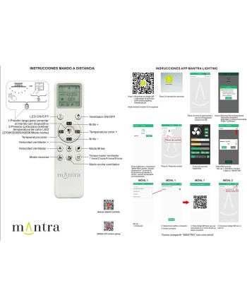 NEPAL MINI * VENTILADOR BLANCO/MADERA LED CON MANDO