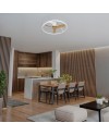 NEPAL MINI * VENTILADOR BLANCO/MADERA LED CON MANDO