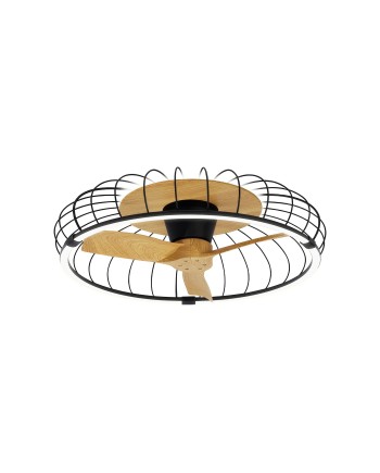 NATURE * VENTILADOR PLAFÓN LED NEGRO CON MANDO