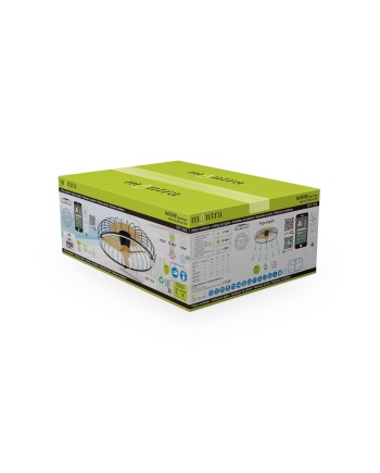 NATURE * VENTILADOR PLAFÓN LED NEGRO CON MANDO