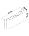 ARCS * APLIQUE EXTERIOR LED 8*1W 3000K GRIS OSCURO