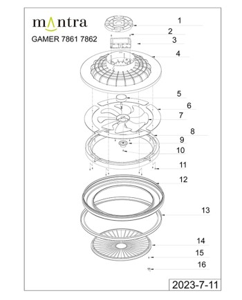 GAMER * PLAFÓN / VENTILADOR - BLANCO - RGB - 56 CM - 4800LM