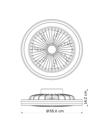 GAMER * PLAFÓN / VENTILADOR - BLANCO - RGB - 56 CM - 4800LM