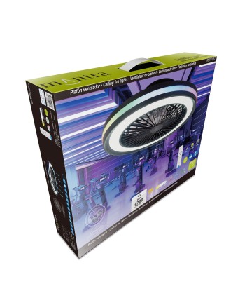 GAMER * PLAFÓN / VENTILADOR - NEGRO - RGB - 56 CM  -  4200LM