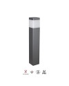 CHICAGO * BALIZA EXTERIOR GRIS OSCURO CUA. 65CM IP65 E27