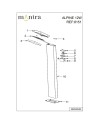 ALPINE * BALIZA EXTERIOR GRIS OSCURO IP65 12W 3000K