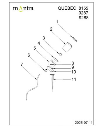 QUEBEC * PIQUETA EXTERIOR NEGRA IP65 GU10