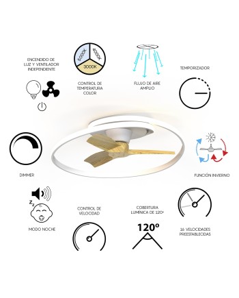 OCEAN * PLAFÓN / VENTILADOR - MADERA