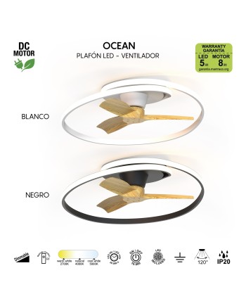 OCEAN * PLAFÓN / VENTILADOR - MADERA