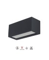 UTAH * APLIQUE EXTERIOR GRIS OSCURO  IP65 - 1L*E27