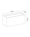 UTAH * APLIQUE EXTERIOR BLANCO IP65 - 1L*E27