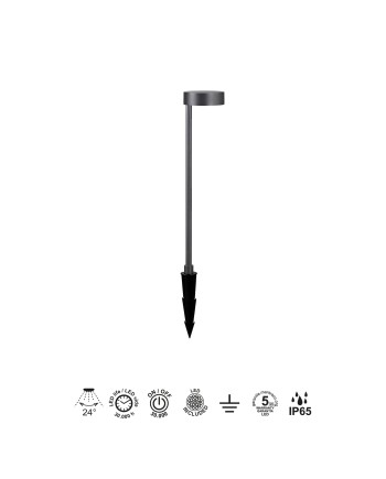NAGANO * BALIZA LED 7W 3000K NEGRO