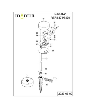 NAGANO * BALIZA LED 7W 3000K CORTEN
