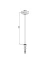 AKITA * BALIZA LED 12W H.60 3000K NEGRO