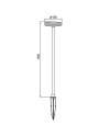 AKITA * BALIZA LED 12W H.80 3000K NEGRO