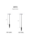 AKITA * BALIZA LED 12W H.80 3000K NEGRO