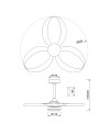 INFINITY FAN * Ventilador NEGRO LED 20W-3000K-5000K