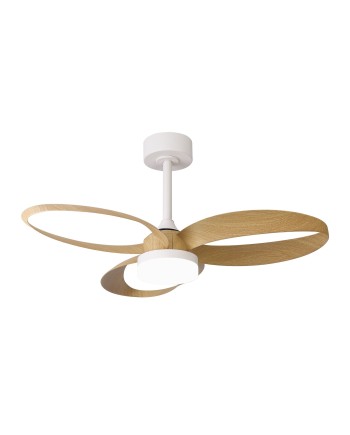 INFINITY FAN * Ventilador BLANCO/MADERA LED 20W-3000K-5000K