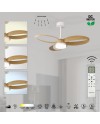 INFINITY FAN * Ventilador BLANCO/MADERA LED 20W-3000K-5000K