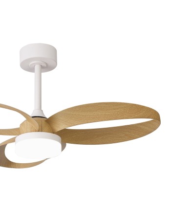 INFINITY FAN * Ventilador BLANCO/MADERA LED 20W-3000K-5000K