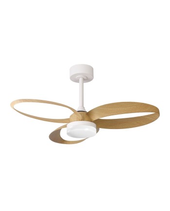 INFINITY FAN * Ventilador BLANCO/MADERA LED 20W-3000K-5000K