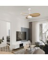 INFINITY FAN * Ventilador BLANCO/MADERA LED 20W-3000K-5000K