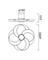 ROSE* PLAFÓN / VENTILADOR - BLANCO+MADERA