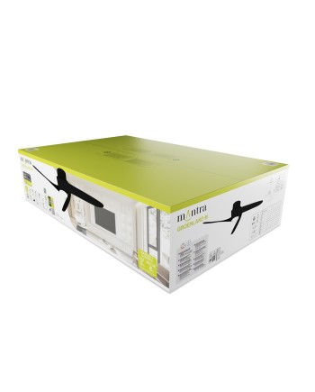 GROENLAND M* Ventilador LED NEGRO 24W-2700K-5000K