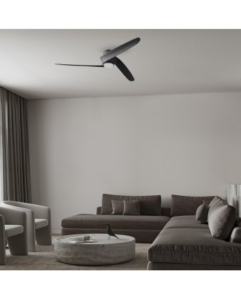 GROENLAND M* Ventilador LED NEGRO 24W-2700K-5000K