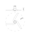 GROENLAND M* Ventilador LED BLANCO-MADERA 24W-2700K-5000K *****F*****