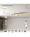 GROENLAND M* Ventilador LED BLANCO-MADERA 24W-2700K-5000K *****F*****
