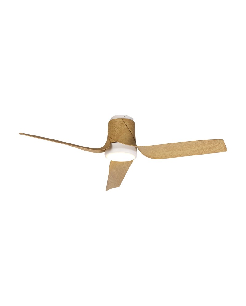 USHUAIA * PLAFÓN / VENTILADOR - BLANCO+MADERA