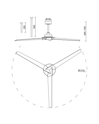 BRISA * Ventilador IP44 Blanco LED 20W-2700K-5000K