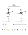 BRISA * Ventilador IP44 Blanco LED 20W-2700K-5000K