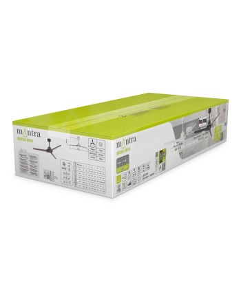 BRISA MINI * Ventilador IP44 NEGRO+MADERA LED 20W-2700K-5000K
