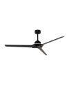 BRISA MINI * Ventilador IP44 NEGRO+MADERA LED 20W-2700K-5000K