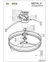 NEPAL II * VENTILADOR / PLAFÓN LED - BLANCO / MADERA