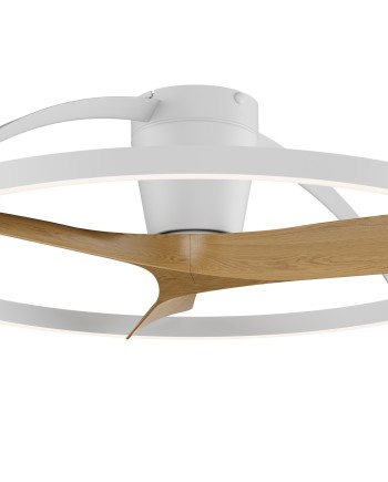 NEPAL II * VENTILADOR / PLAFÓN LED - BLANCO / MADERA