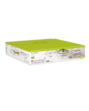 NEPAL II * VENTILADOR / PLAFÓN LED - BLANCO / MADERA