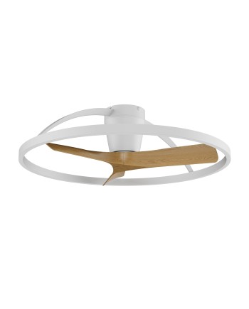 NEPAL II * VENTILADOR / PLAFÓN LED - BLANCO / MADERA