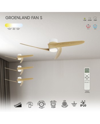 GROENLAND S* PLAFÓN / VENTILADOR  - BLANCO/MADERA